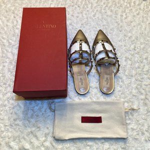 Valentino Garavani Rockstud Patent-Leather Mule